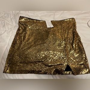 Gold sequin short skirt by Eloquii NWT